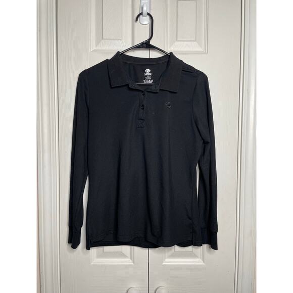 Mofiz Womens Black Long sleeve Polo Athletic Top Size Small - Picture 1 of 5
